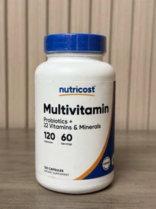 Nutricost Multivitamin w/ Probiotics, Minerals - 120 Capsules (FREE SHIPPING) - Picture 1 of 7