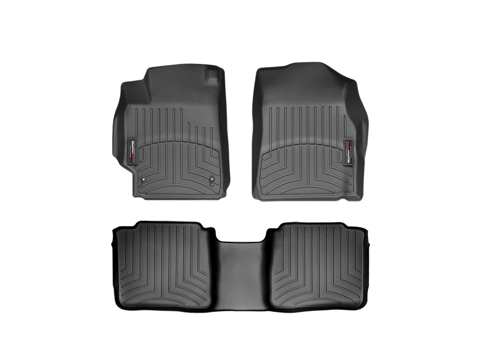 WeatherTech FloorLiner 适用于 2007 - 2011 年丰田凯美瑞 - 第一排和第二排,黑色 — 第 1/4 张图片