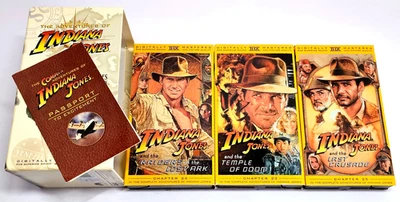 The Adventures of Indiana Jones VHS 3-Tape 1999 Like New - Image 1 of 4