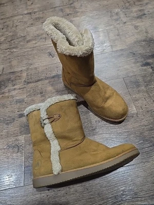 Botas Airwalk para mujer talla 11 de gamuza tostada forradas de piel sin cordones Foto 1 de 4