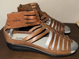 hotter gladiator sandals Tan Brown U.K. 6 EU39 Tan Brown VGC - Picture 1 of 13