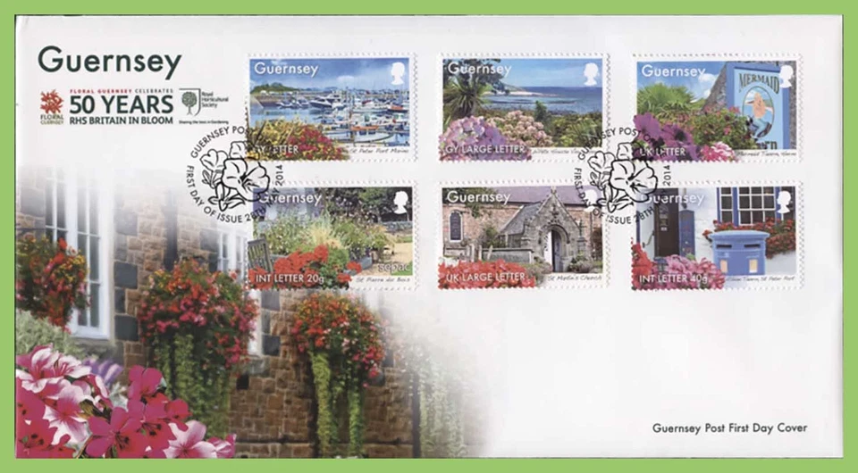 Guernsey 2014 50th Anniv of Britain in Bloom set First Day Cover - Image 1 of 1