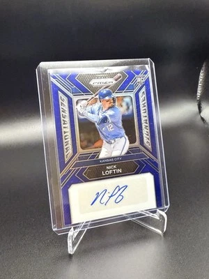 2024 Panini Prizm Nick Loftin RC Sensational Signatures Blue Auto 41/49 + BONUS - Image 1 of 4