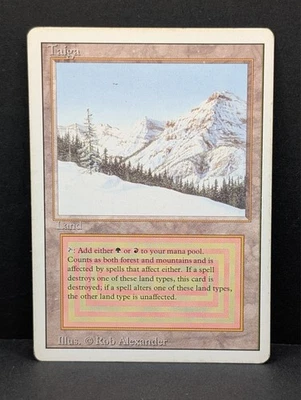 Taiga Revised MTG Magic The Gathering Dual Land Reserved List vintage EDH MP - Image 1 of 4
