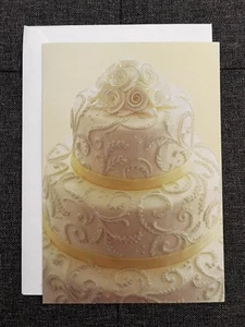 Hallmark Greeting Card Wedding Cake Bride And Groom Mr. And Mrs. Engagement - Picture 1 of 7