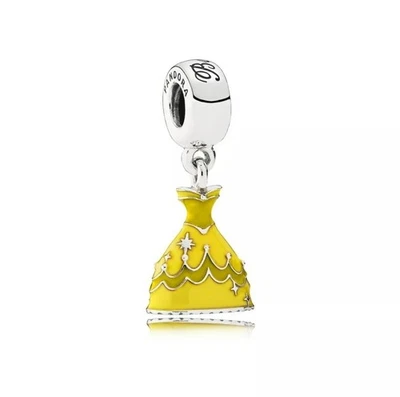 Pandora Disney Genuine S925 Princess Belle Dress Beauty And The Beast Charm - Image 1 of 3