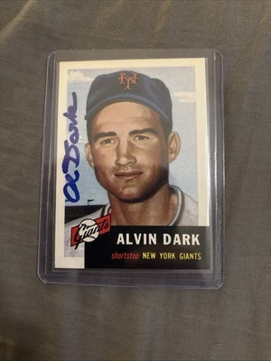 Autografiado 1953 Topps Archives #109 Al Dark - New York Giants, ¡casi como nuevo! Foto 1 de 3