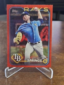 2024 Topps Update Series - Jeffrey Springs #US74 Red Crackle Foilboard /199 - Picture 1 of 2