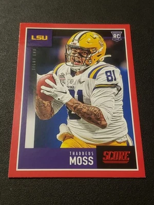 2020 Score - Rookies Thaddeus Moss #411 Red (RC) - Image 1 of 2