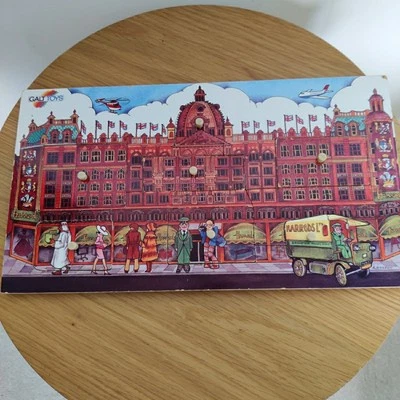RARE Vintage 1980s See Inside Harrods Galt Toys Wooden Tray Jigsaw Puzzle - Image 1 of 4