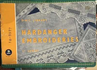 Hardanger Embroideries DMC First Series Patterns 10-9877 Reprint 1962 France Org - Image 1 of 4