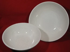 Set of 2 Tre Ci~White Speckled Ceramic Pasta~Mixing Bowls~ Italian Made~READ~HP - Picture 1 of 24