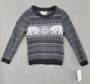 Rorie Whelan Pullover Unisex 2T grau NEU Fair Isle Nordic 100% Baumwolle Eisbär - Bild 1 von 5