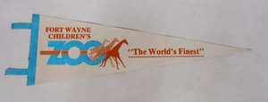 vintage Fort Wayne Children's Zoo Indiana souvenir felt pennant giraffes - Picture 1 of 8