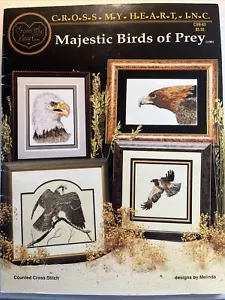 Cross My Heart CSB-63 MAJESTIC BIRDS OF PREY Cross Stitch Booklet Bald Eagle - Picture 1 of 6