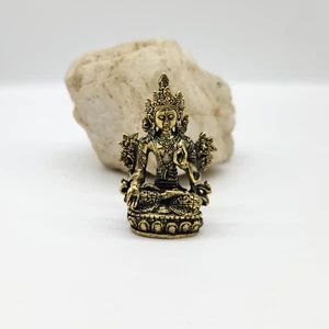 White Tara Mini Tibetan Deity Statue - Picture 1 of 3