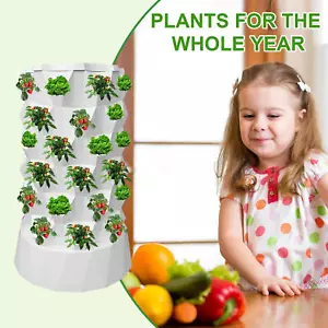 Vertical Hydroponic Garden Tower 48 Slots Hydroponic Fruit Tower Layered fun - Picture 1 of 6