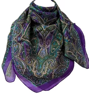 Unisex handgefertigte 100 % reine Seide quadratische Schals, Schal, Kopftuch, Geschenke - Bild 1 von 12