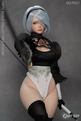 PLAY TOY P021 1/6 Humanoid Robot 2B Collectible Female Action Figure Model Toy - Image 1 of 4