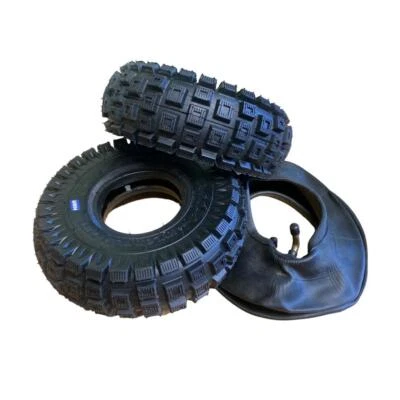Reifen 2 x mit Schlauch 3.00-4 - grob  SET mit Schlauch  Mini Quad Trike HMParts - Bild 1 von 2