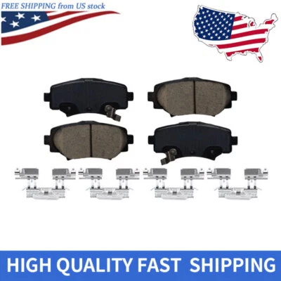 Rear Ceramic Brake Pads w/Hardware for 2014 2015-2018 Mazda 3 Japan Built Models - Image 1 of 4