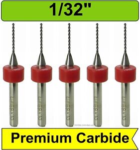 1/32" .0315" #68 Carbide Drill Bits - FIVE pieces - Brand New Premium Drills