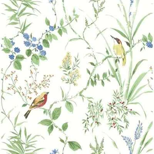 4134-24173  Wildflower And Birds Imperial Garden Botanical  Chesapeake Wallpaper - Picture 1 of 5