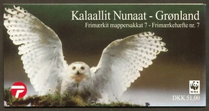 Greenland Scott# 345a, 347a, 1999 WWF Snowy Owls, Cmplt. Booklet, VF, SCV $25.00 - Picture 1 of 4
