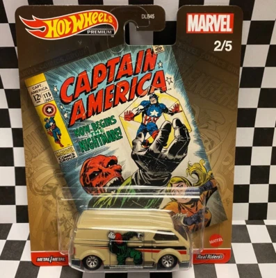 Hot Wheels 2021 Pop Culture Marvel Comics Captain America MBK Van 1/64 - Image 1 of 4