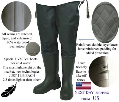 Hip Wader with Boots for Fishing, Hunting, Farming, Gardening, Washing - Image 1 of 4