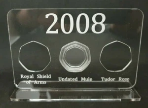 20p Undated Mule Acrylic display for 2008 20p set Holds x3 20ps coins - Picture 1 of 1