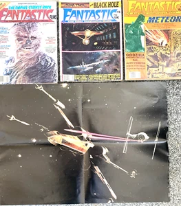 FANTASTIC FILMS. NUMBER'S 4-5 & 18 PLUS STAR WARS POSTER. (3 ISSUE 1980 LOT). - Imagen 1 de 14