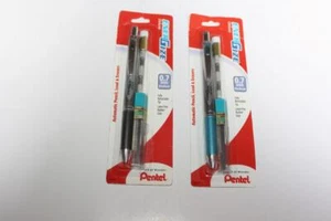 2 piezas NUEVO lápiz mecánico Pentel EnerGize Deluxe 0,7 mm plomo azul y recargas de borrador - Imagen 1 de 2