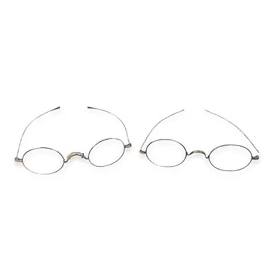 Antique Wire Rim Benjamin Franklin Style Glasses Spectacles Set Of 2 • 39.95$