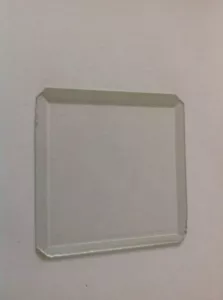 More details for bevelled clock glass square 71mm
