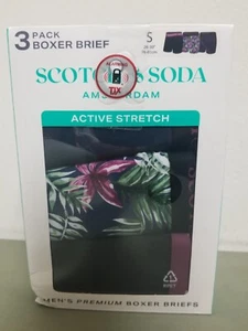 New Scotch & Soda Amsterdam Active Stretch 3 Pack Premium Boxer Briefs. - Picture 1 of 3