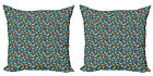 Dinosaur Party Pillow Covers Pack Of 2 Colorful Jungle