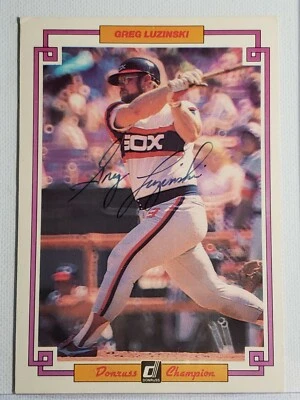 1984 Donruss Champion Greg Luzinski Signed White Sox Card Auto Autograph #13 - Image 1 of 3