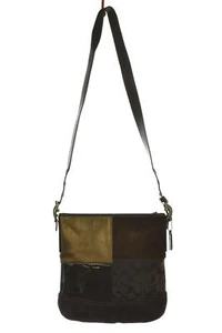 Borsa a mano da donna marrone Coach F06J-F10421 taglia L patchwork in pelle - Foto 1 di 5