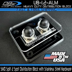 SMD Split 2 Spot Aluminum Power Ground Speaker Distribution Block Steve Meade  - Picture 1 of 3