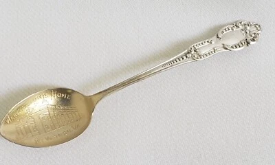 Mount Vernon Virginia Washinton's home Sterling Silver Souvenir Spoon 3 5/8" L - Изображение 1 из 4