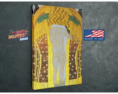 Impresión en lienzo The Beethoven Frieze de Gustav Klimt, arte de reproducción de pintura Foto 1 de 4