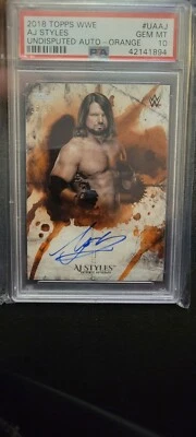 AJ Styles 2018 Topps WWE Undisputed Auto Orange /99 - Image 1 of 2