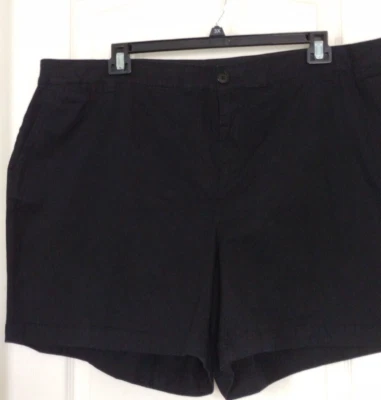 ЖЕНЩИНА LANE BRYANT черный универсальный шорты размер 24 карманы молнии кнопка - Изображение 1 из 4