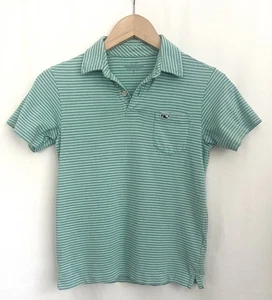 Camisa Polo Vineyard Vines Rayas 100% Algodón Pima Logo de Ballena Niños Talla Pequeña 8-10 - Imagen 1 de 7