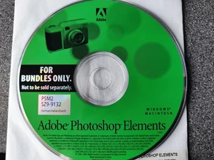 PHOTOSHOP ELEMENTS - NIEMIECKI WŁOSKI HOLENDERSKI - CD OEM Z KLUCZEM - RETRO VINTAGE - Zdjęcie 1 z 1
