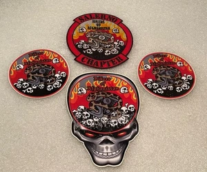 Bikers Of Afghanistan Slaerno Chapter Patch Sticker Lot - Picture 1 of 12