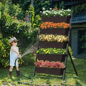 Vertical Garden Planter, 5 Tiers Vertical Raised Garden Bed Metal Elevated He... - Picture 1 of 6