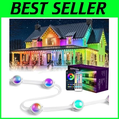 RGB+IC Outdoor House Lights, 100ft Smart Decor, Waterproof - Image 1 of 4