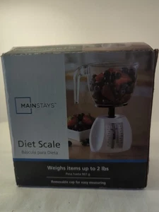 Mainstays Kitchen Diet Scale ~ Weighs up to 2 lbs ~ Removable Cup (NEW) - Picture 1 of 3
